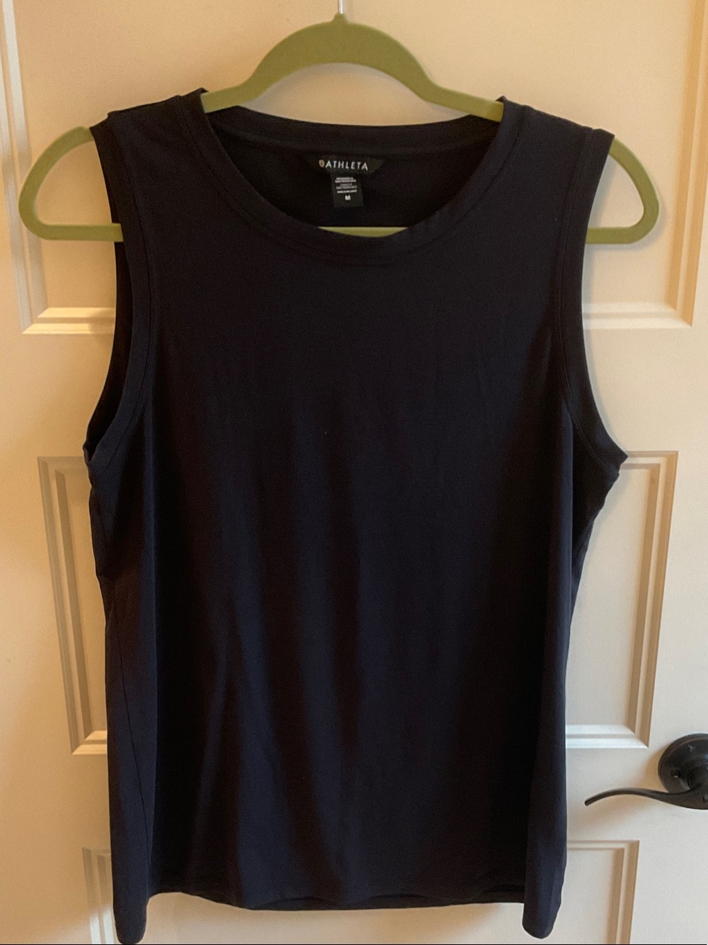 Athleta Black Sleeveless Crew Muscle Tank